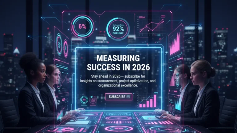 Call to action for an operations management newsletter offering insights on success measurement, project optimization, and organizational excellence